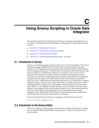 Developer’s guide for oracle data integrator
