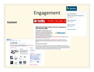 Engagement
                       	
  
Content	
  
 