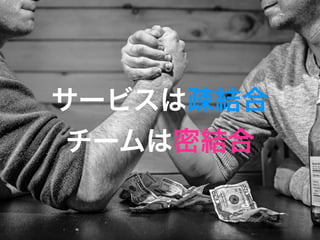 サービスは疎結合
チームは密結合
 