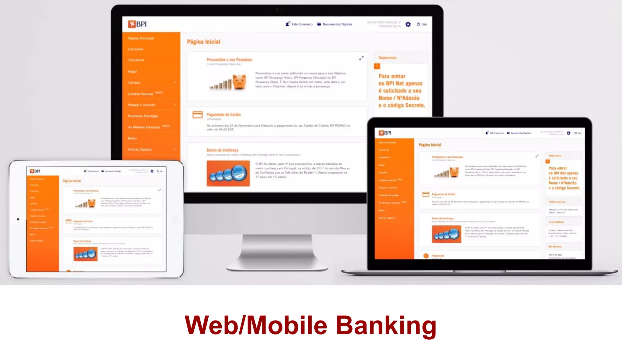 Web/Mobile Banking
 