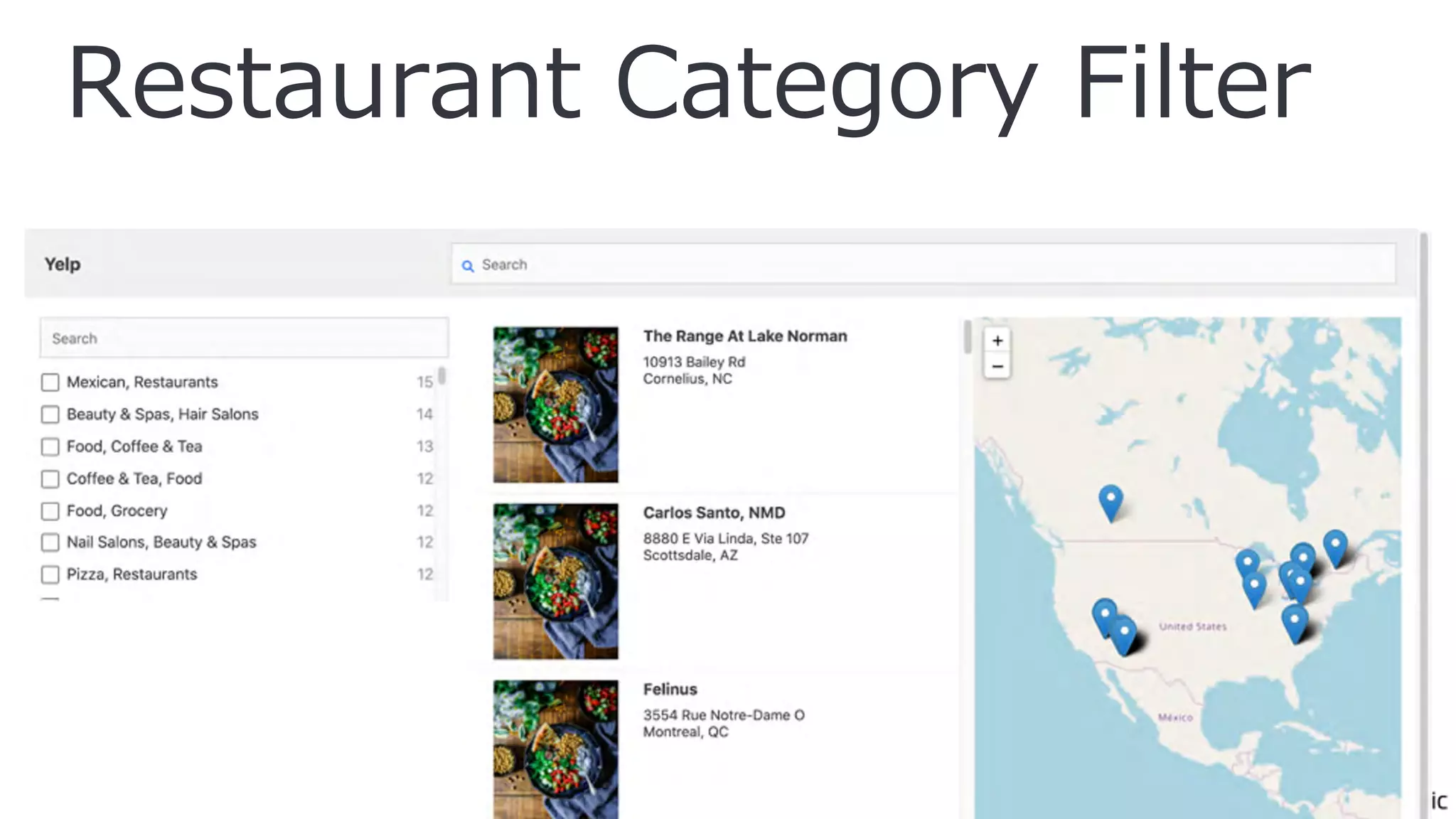 Restaurant Category Filter
 