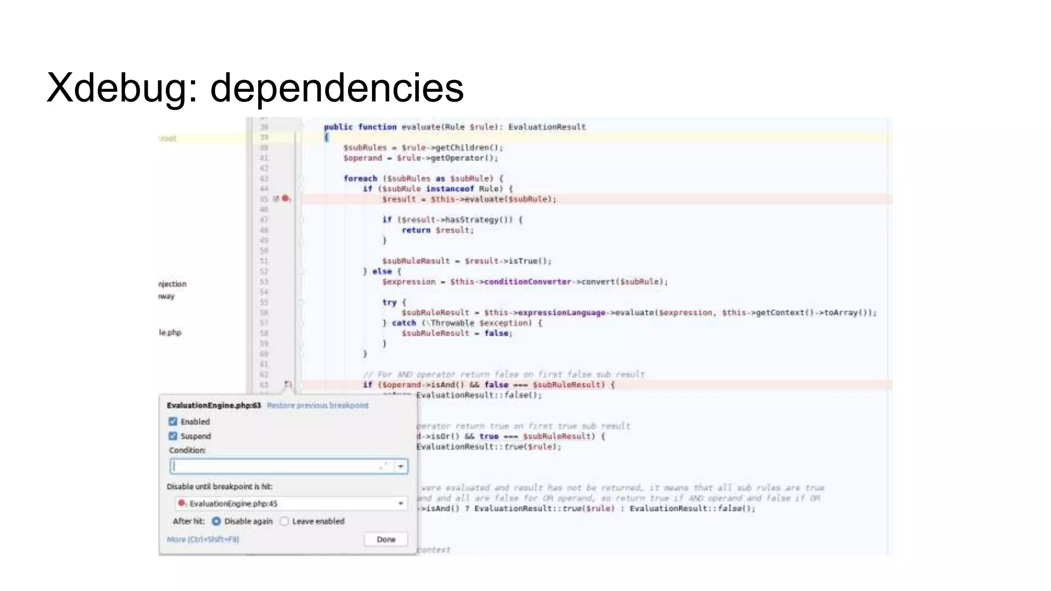 Xdebug: dependencies
 