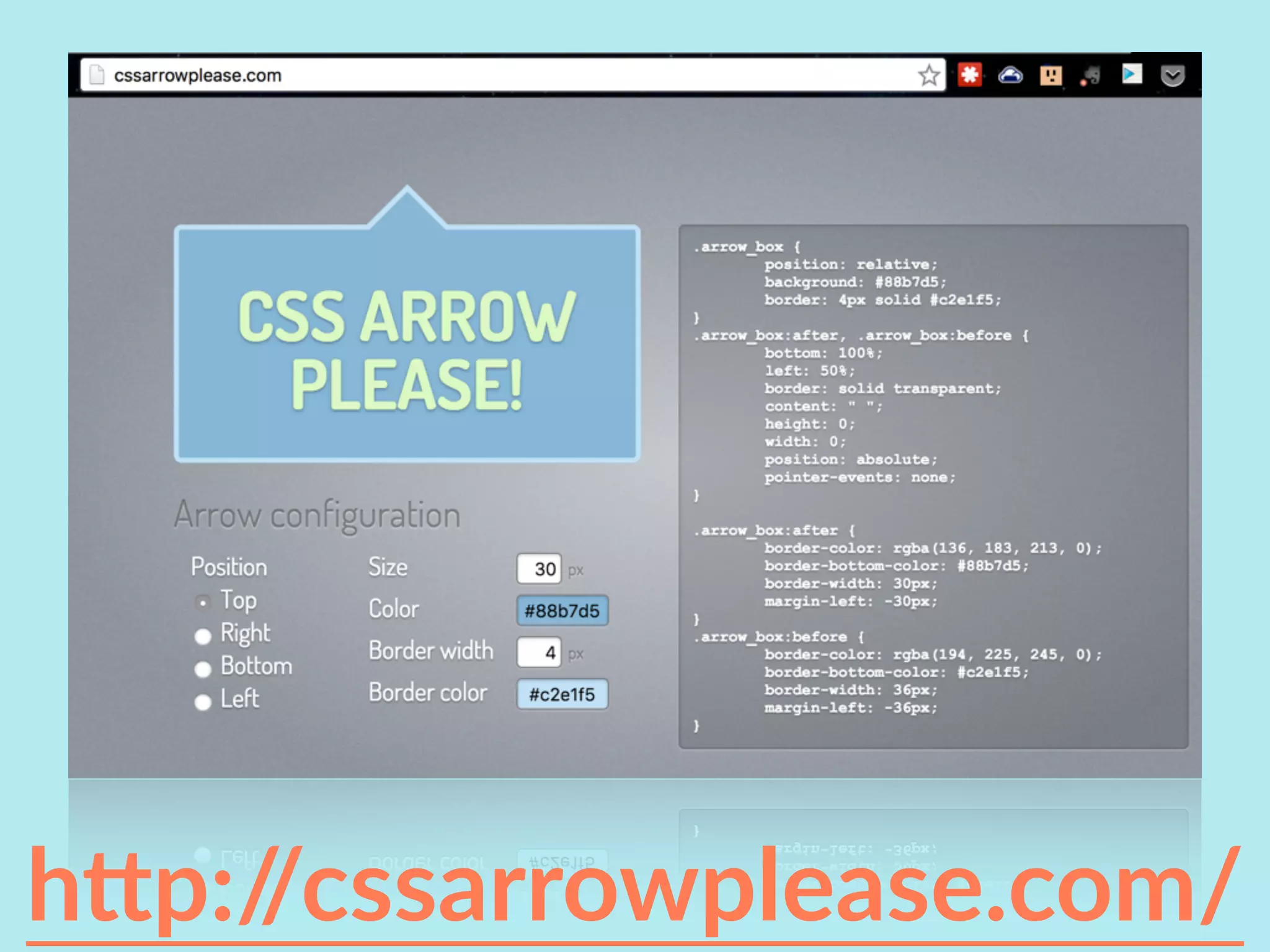 hUp://cssarrowplease.com/
 