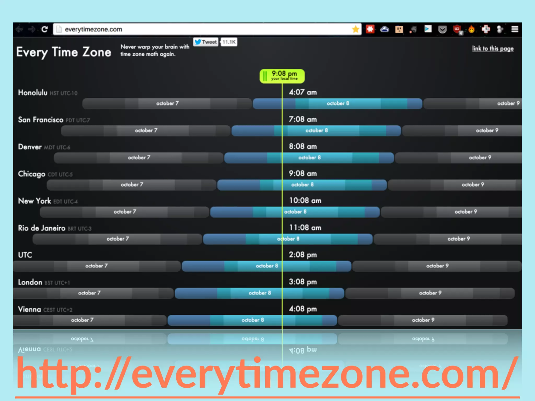 hUp://everyImezone.com/
 