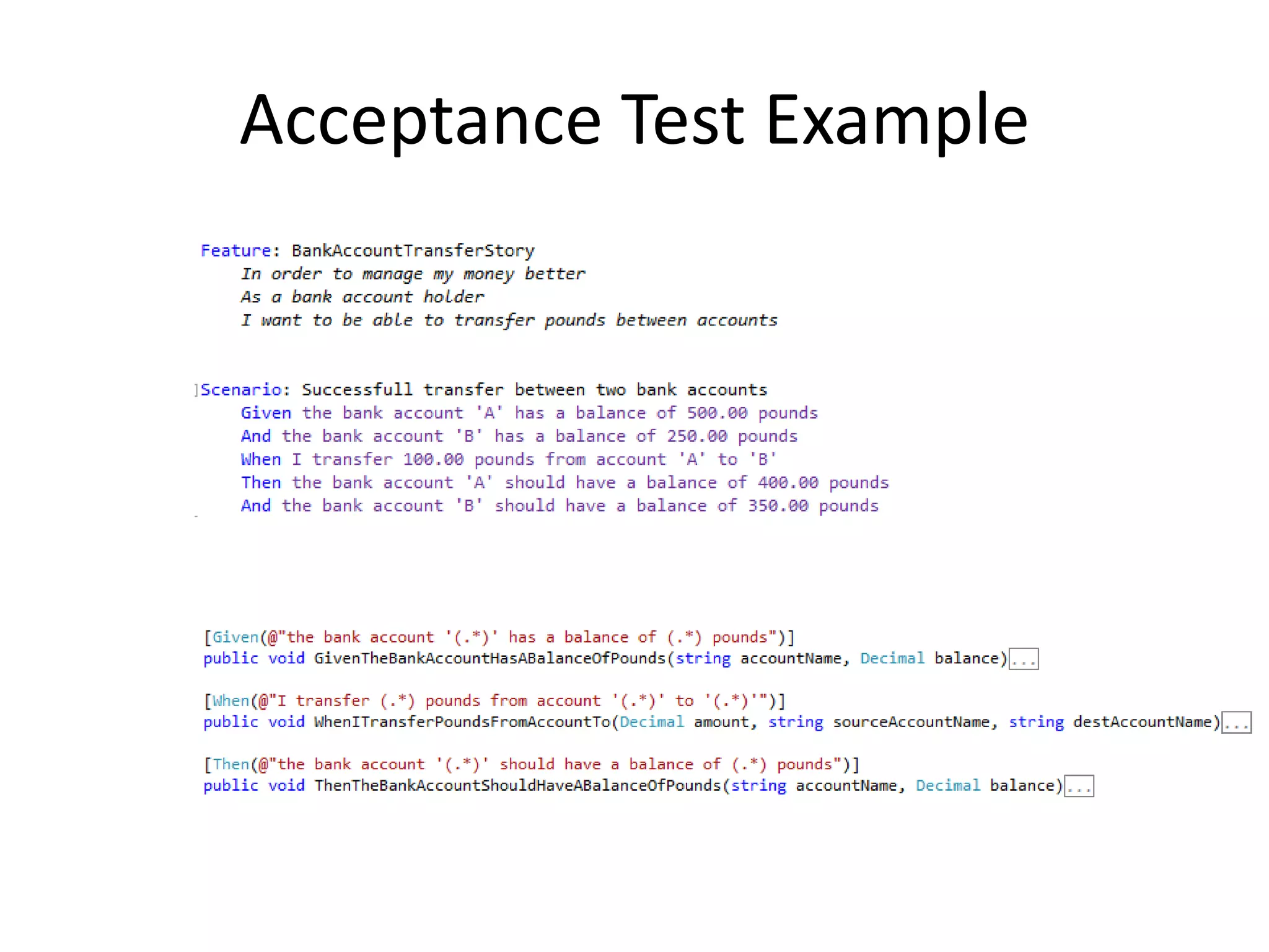 Acceptance Test Example
 