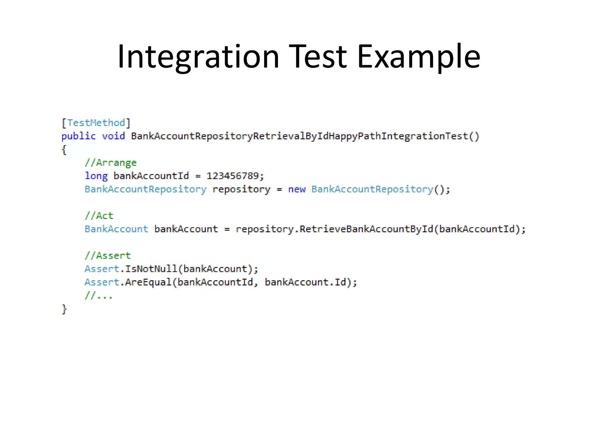 Integration Test Example
 