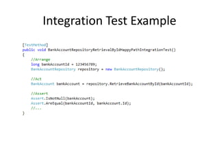 Integration Test Example
 