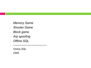 Most of his code is comments : ) Programming Language