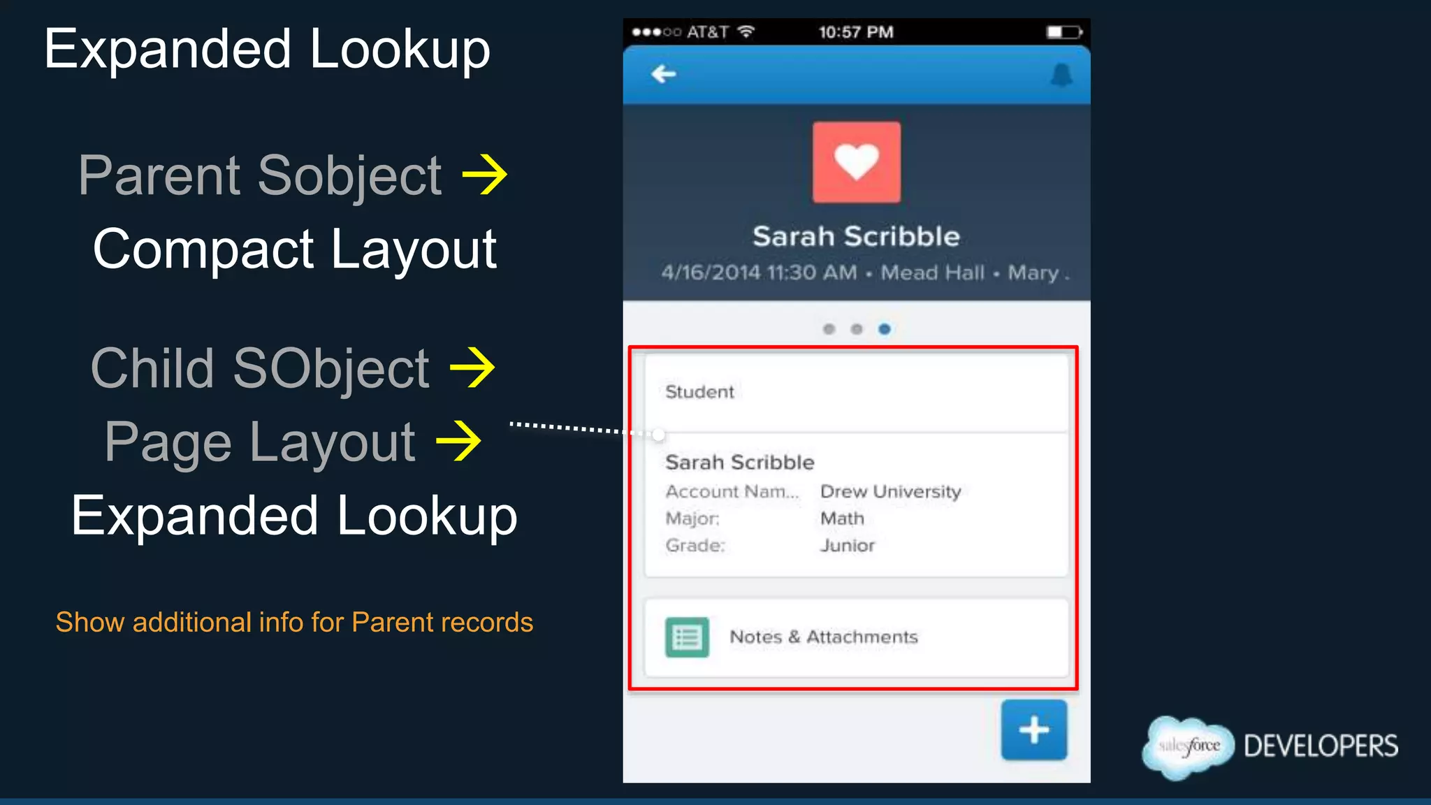Expanded Lookup
Parent Sobject 
Compact Layout
Child SObject 
Page Layout 
Expanded Lookup
Show additional info for Parent records
 