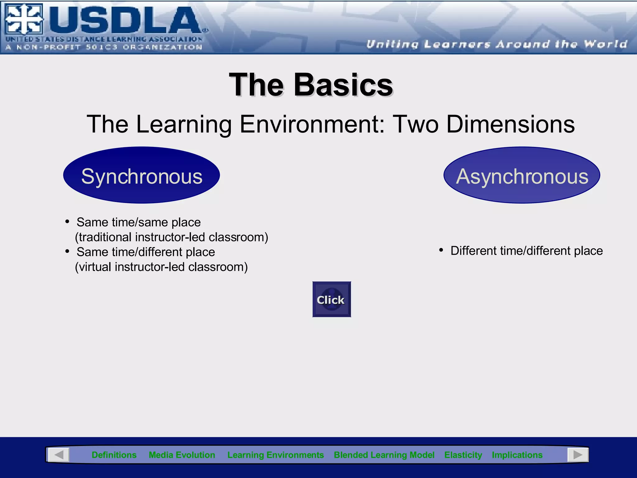 Extending the Family Tree of Instructional Media to Tomorrow Change is inevitable, and tomorrow will bring newer and better technologies, accompanied by a new set of challenges, but the goal is the same: Optimize the technology without sacrificing instructional quality. In the end, incorporating sound instructional design principles will provide for a solid foundation to ensure learning outcomes are attained. Click for Glossary “ In this global, networked world, several technologies including search engines, blogs, podcasts, Web 2.0 applications and virtual worlds such as Second Life will be used for learning.” Ed Hoff, CLO IBM , Learning in the 21 st  Century :  A Brave New World , CLO Magazine, April, 2008 “ Distance learning will evolve from basic enrollment in computer and web-based courses to virtual learning environments that support online collaboration and classes taught by both live and virtual instructors.” Air Force White Paper,. On Learning: The Future of Air Force Education and Training (2008) 