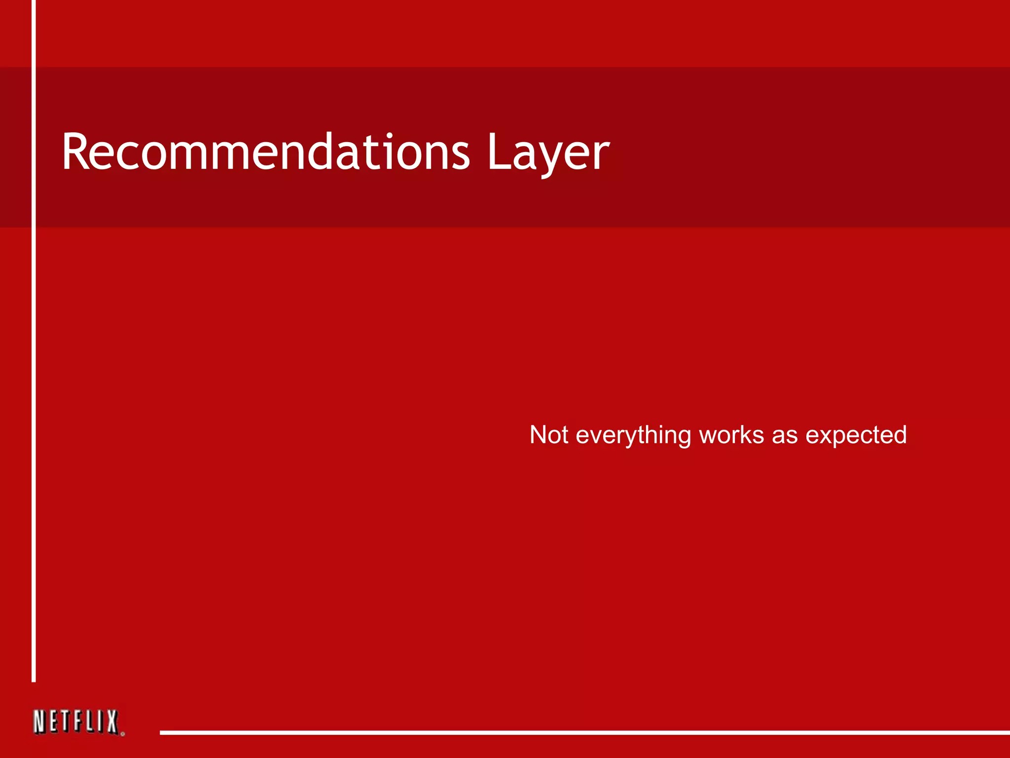 Recommendations Layer Not everything works as expected 