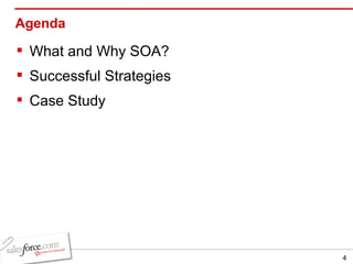 Agenda What and Why SOA? Successful Strategies Case Study 