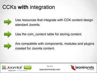 Developing components using Joomla CCKs Slide 45