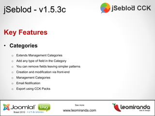 Developing components using Joomla CCKs Slide 66