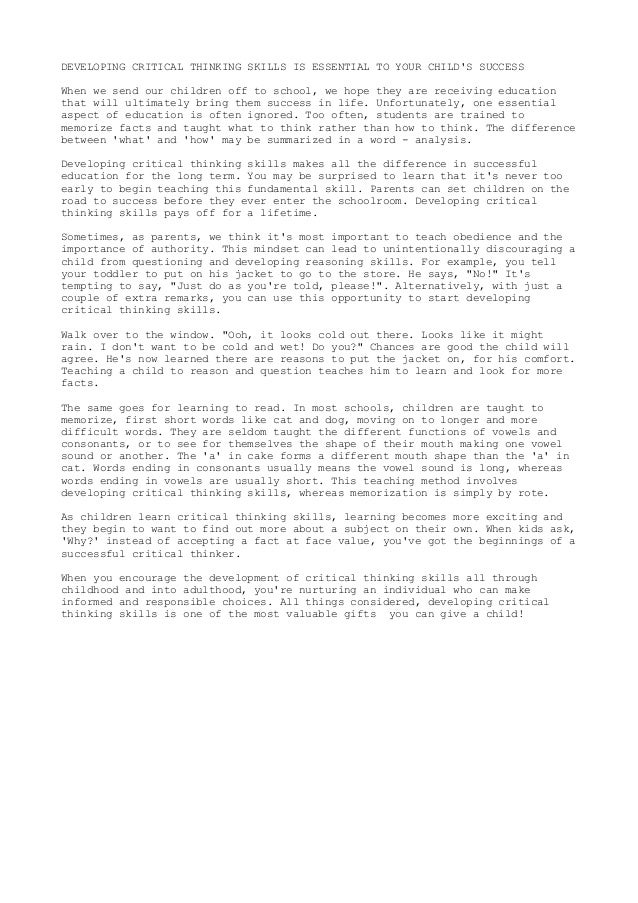 Critical thinking activities ppt image