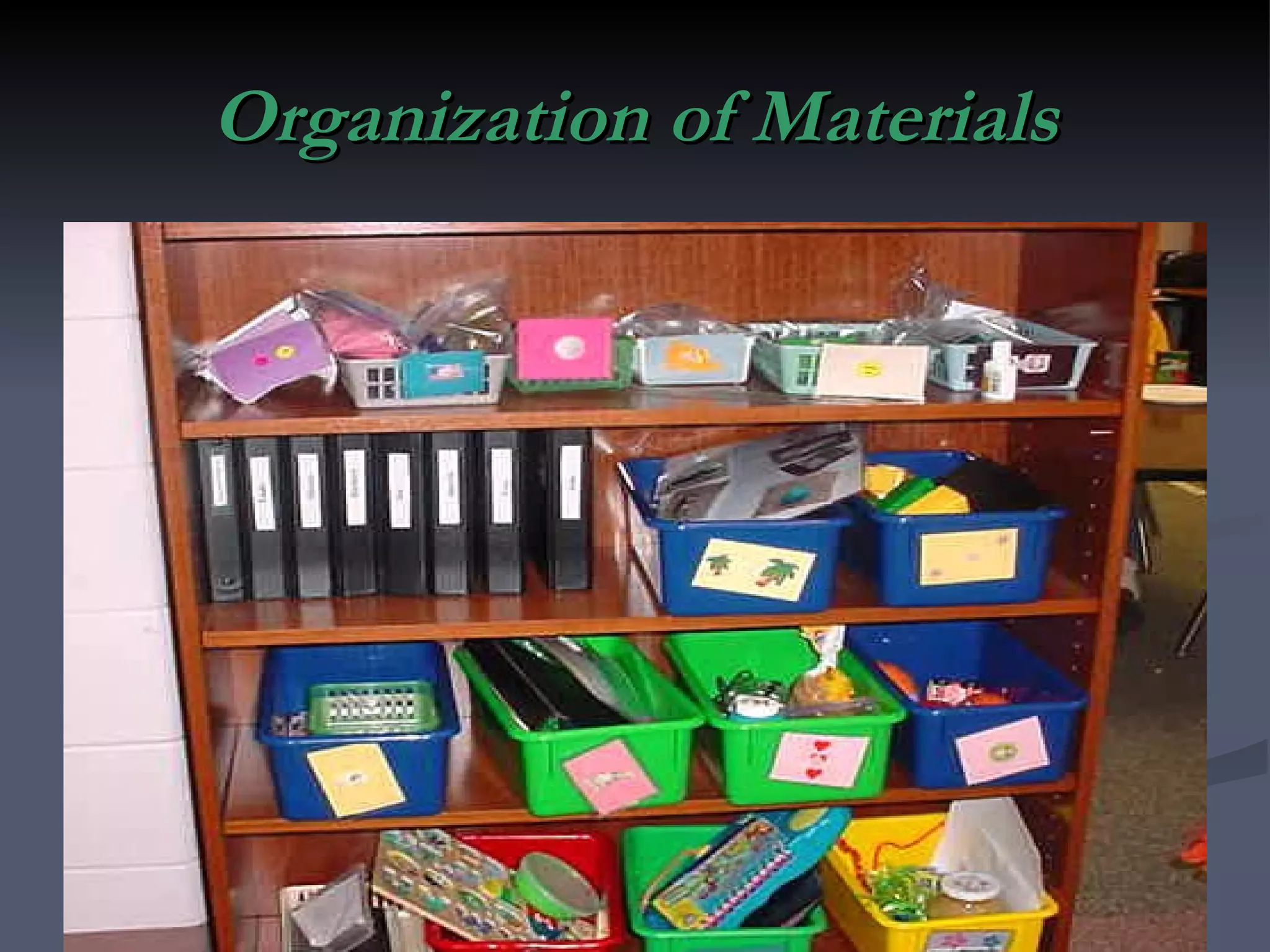 Organization of Materials 