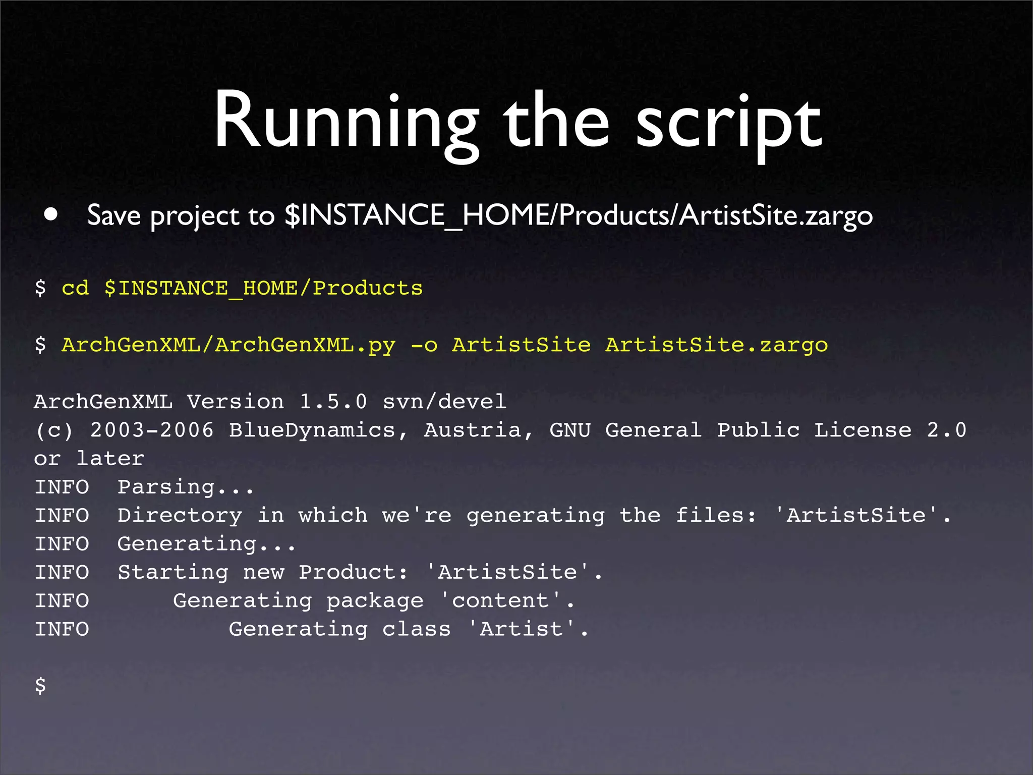 Developing for Plone using ArchGenXML / ArgoUML