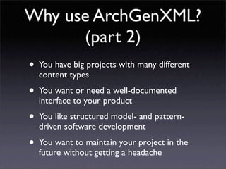 Developing for Plone using ArchGenXML / ArgoUML