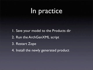 Developing for Plone using ArchGenXML / ArgoUML