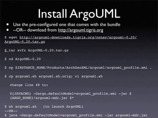 Developing for Plone using ArchGenXML / ArgoUML