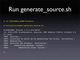 Developing for Plone using ArchGenXML / ArgoUML