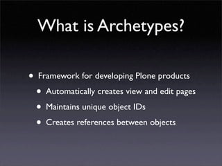Developing for Plone using ArchGenXML / ArgoUML