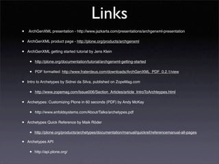 Developing for Plone using ArchGenXML / ArgoUML