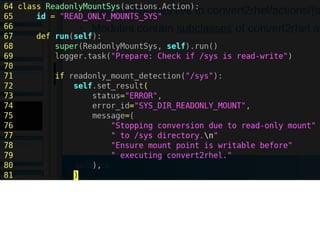 Convert2rhel Development: The Actions Framework | PPT