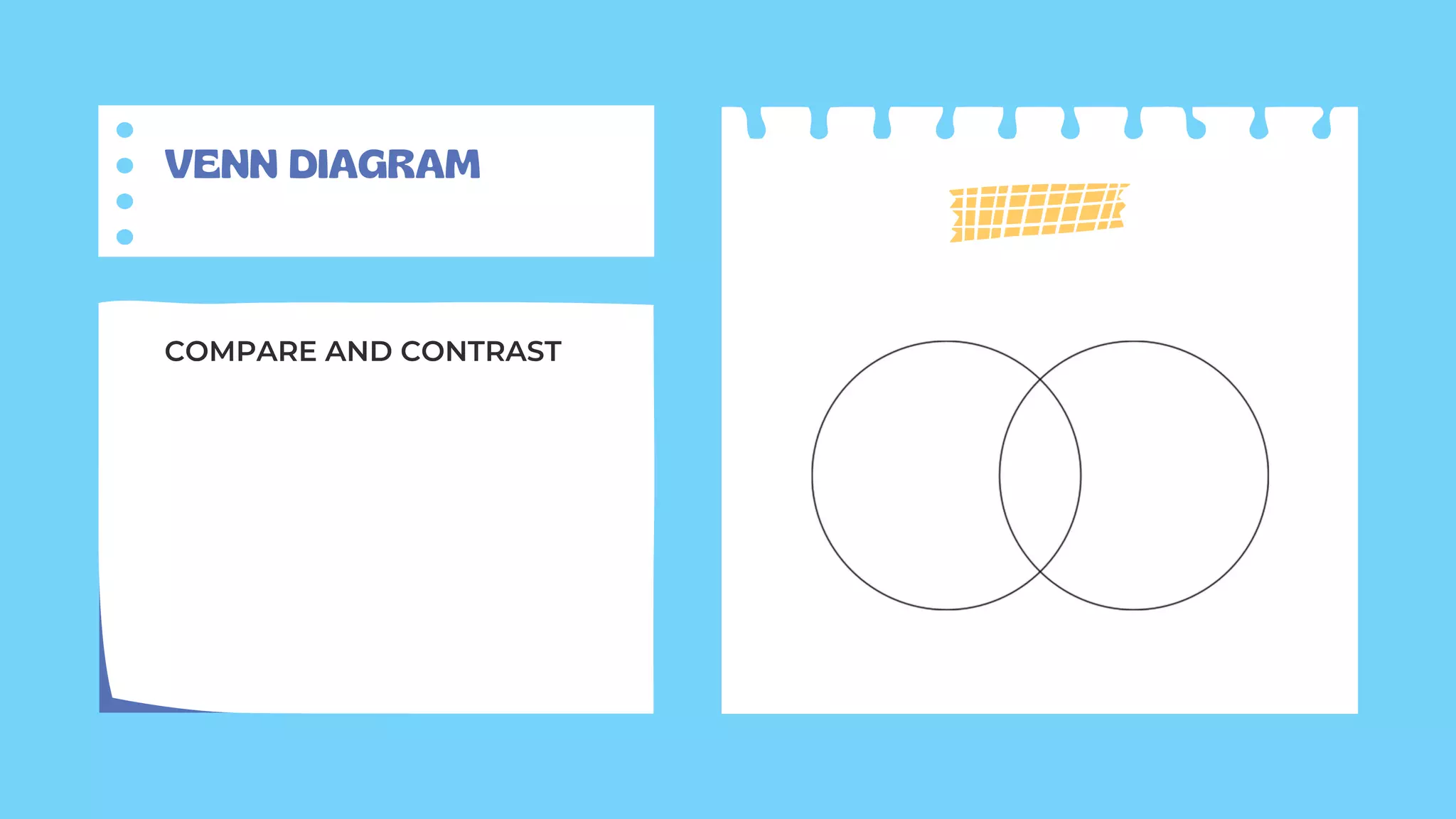 VENN DIAGRAM
COMPARE AND CONTRAST
 