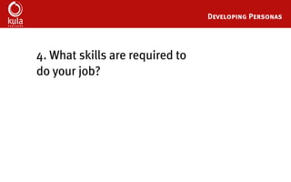 Buyer Persona Development Template
4. Where do they live? (Urban vs.
suburban)
 