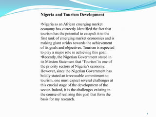 Developing Tourism In Nigeria