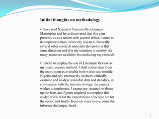 Developing Tourism In Nigeria