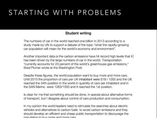 S TA R T I N G W I T H P R O B L E M S
 