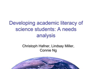 CityU: Developing Academic Literacy Of Science Students