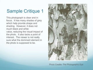Developing a critical eye ppt | PPTX