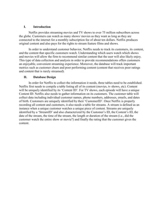 Database Project for Netflix (SQL Project) | PDF