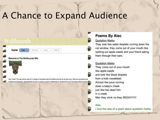 A Chance to Expand Audience
            




          
            
 