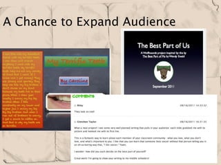 A Chance to Expand Audience
            




          
            
 