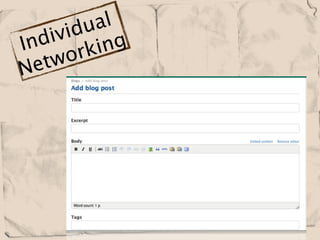 idu al
Indiv     ing
   two rk
Ne
 
