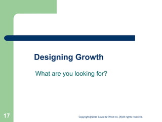 Designing Growth What are you looking for? 