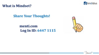 Developing a growth mindset