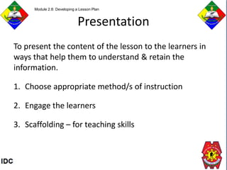 Developing a lesson plan | PPTX