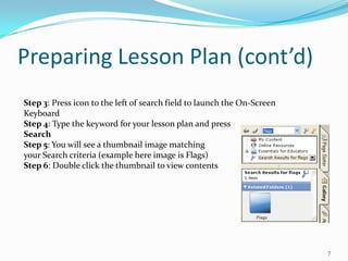 Developing a lesson plan with smart board | PPTX