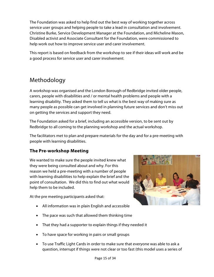 Developing a model for involvement in social care (redbridge)