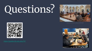 Questions?
https://guides.lib.odu.edu/FIP
Interns at ePortfolio workshop, Spring 2024
Interns at Slover Library, Fall 2022
 