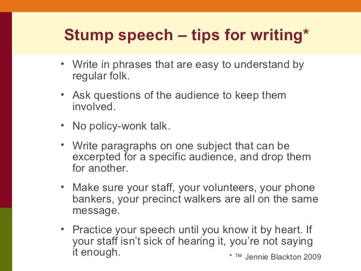 Candidate Training Developing and Delivering a Winning Message