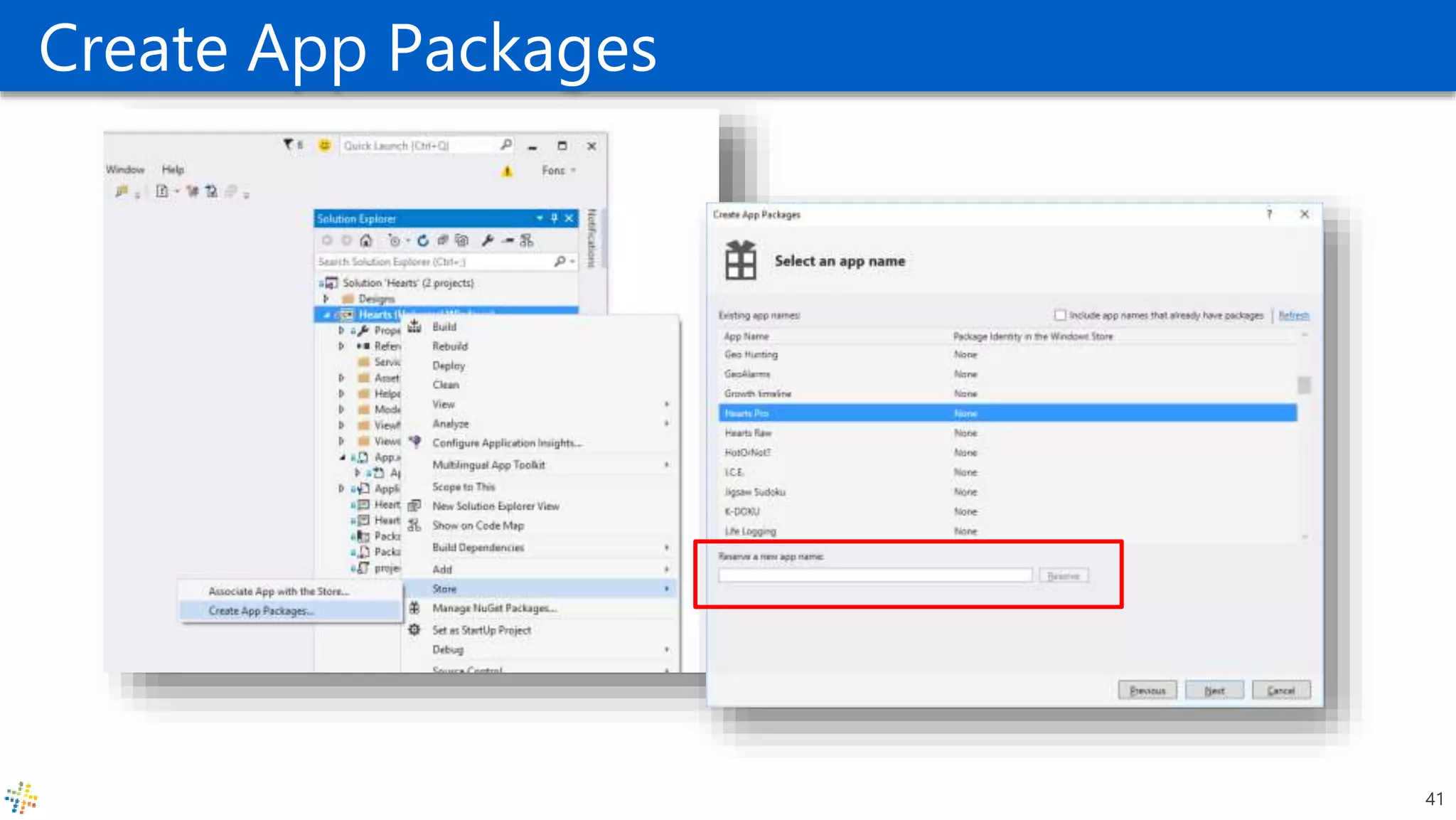 Create App Packages
41
 