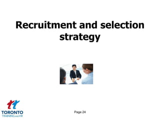 Recruitment and selection
        strategy




           Page 24
 
