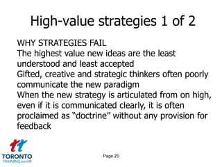 Page 18Putting a strategy in placeState your intentTry again-this time in contextSet your measuresDefine the tasks implied by your intentDefine the boundaries