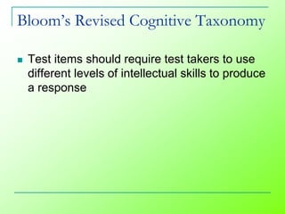 Form Testing Bloom developing and using test effectively.ppt